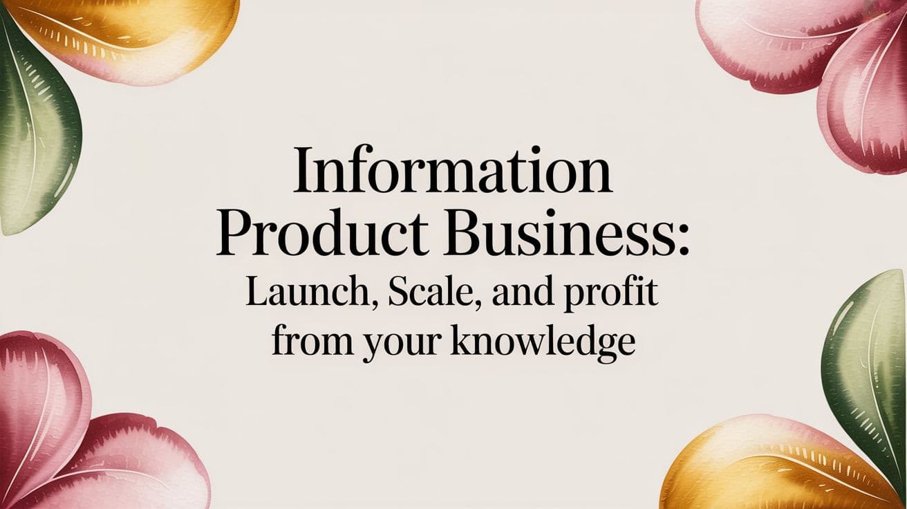 How to Start an Information Product Business (Step-by-Step Guide)