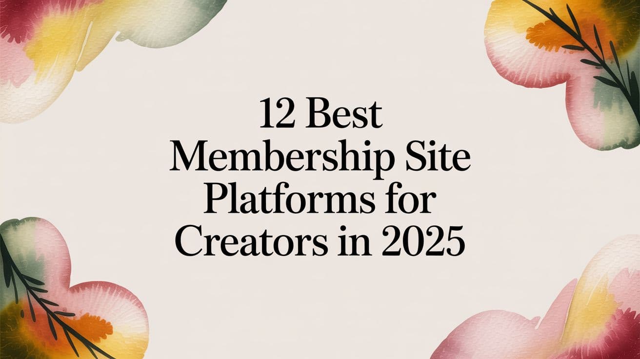 12 Best Membership Site Platforms for Creators in 2025